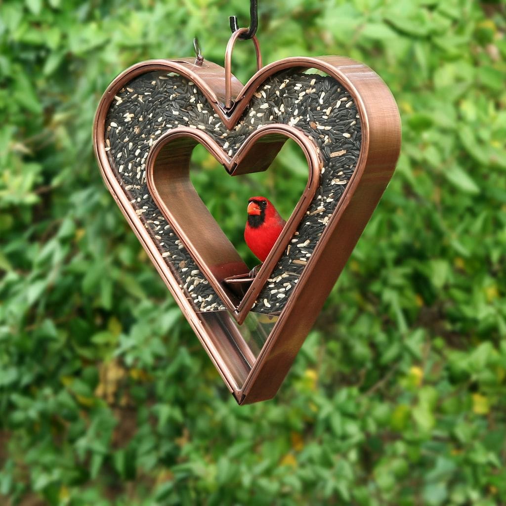 Heart FlyinThru Bird Feeder