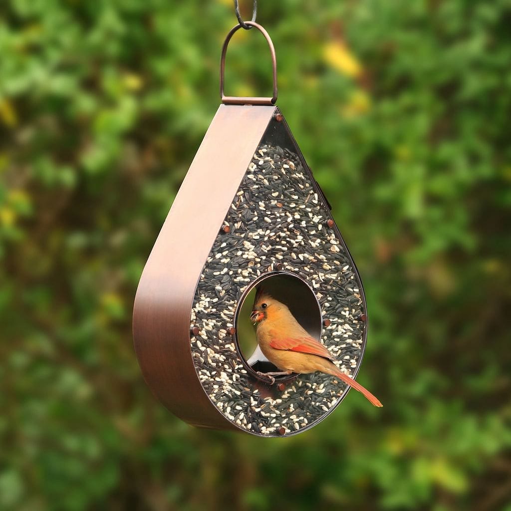 Copper Teardrop FlyinThru Bird Feeder