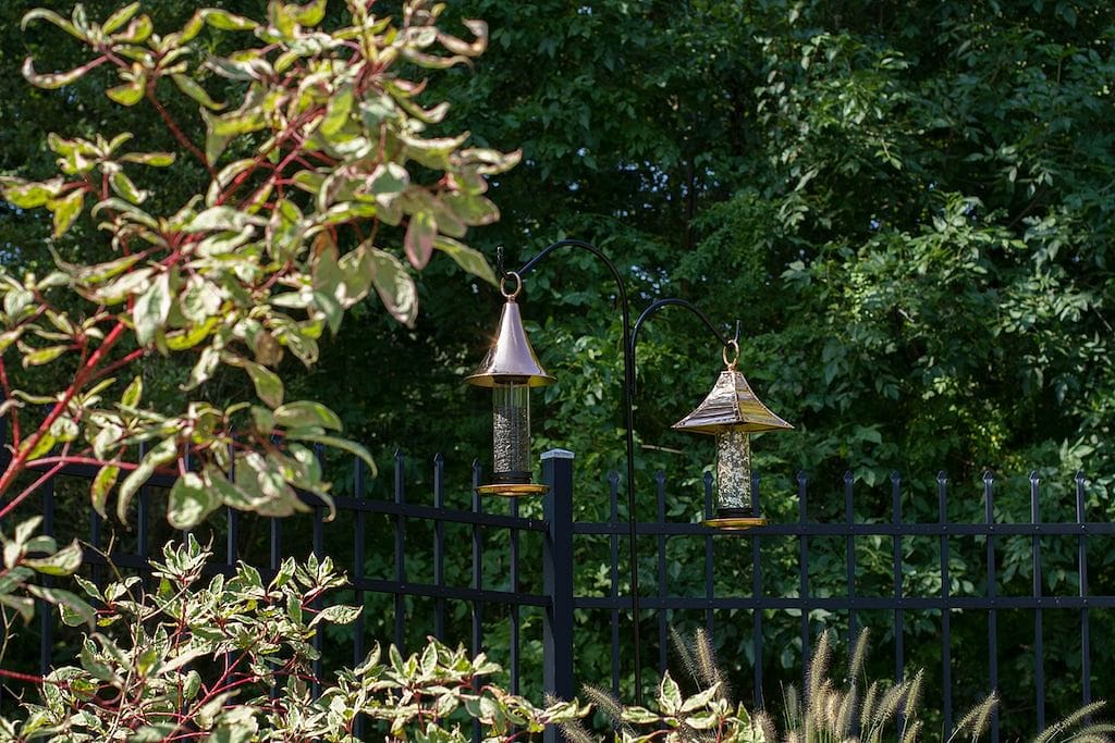 Palazzo Bird Feeder in Polished Copper